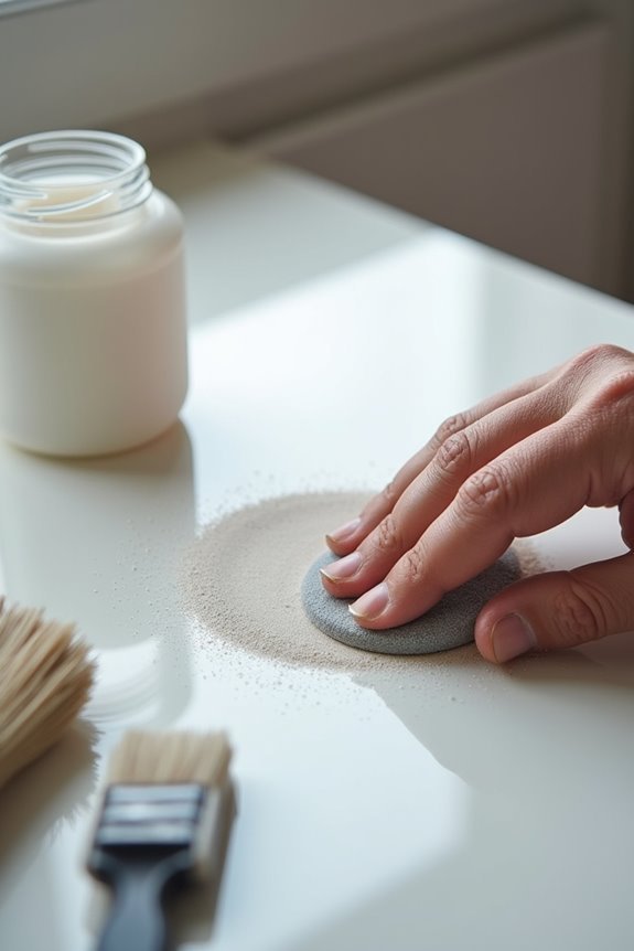 clean sand wipe dry