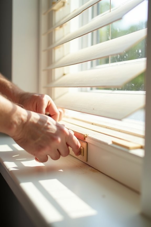 detach wipe wash dry blinds