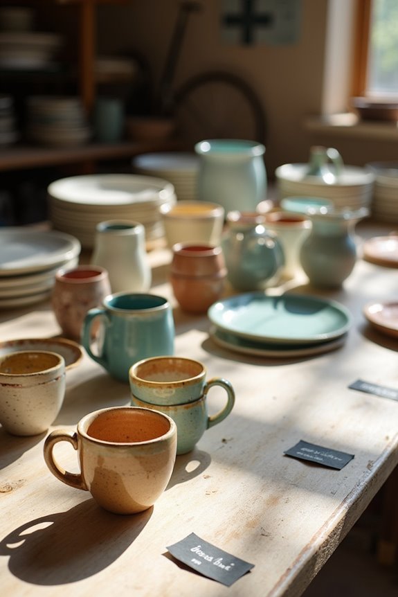 donate intact ceramics to thrift stores and groups