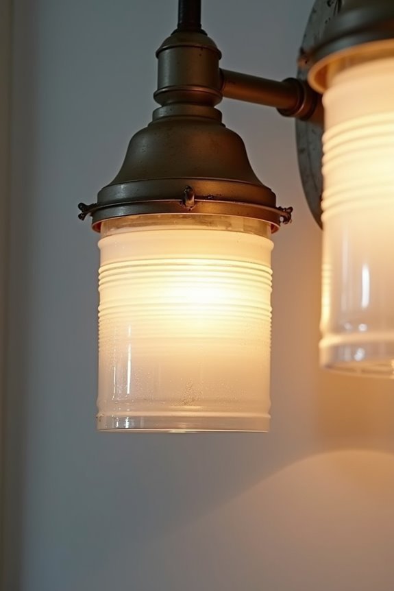 glass and metal light covers unify style