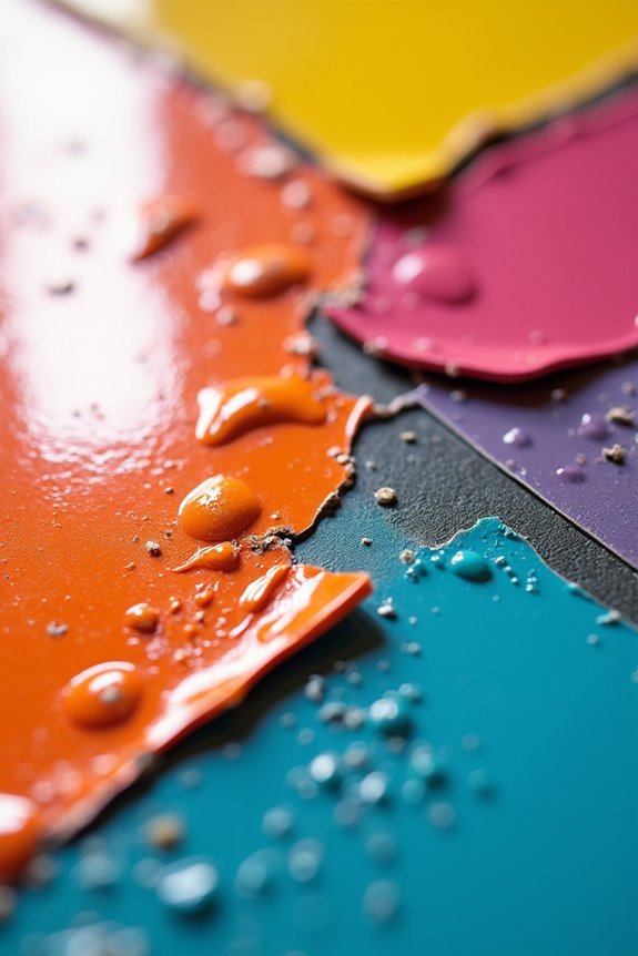 glazed ceramic repels acrylic adhesion