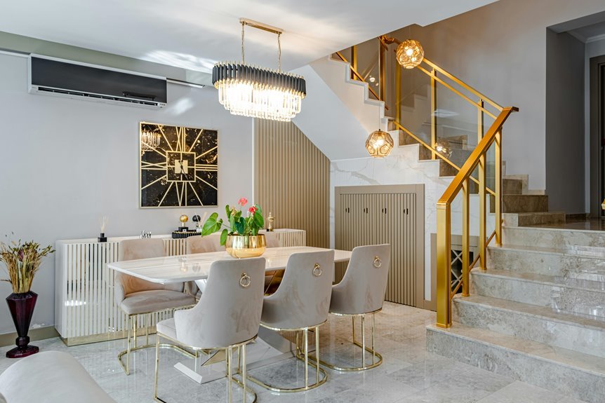 how low should dining light hang