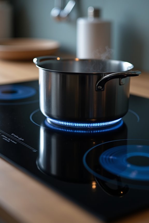 induction heats cookware instantly