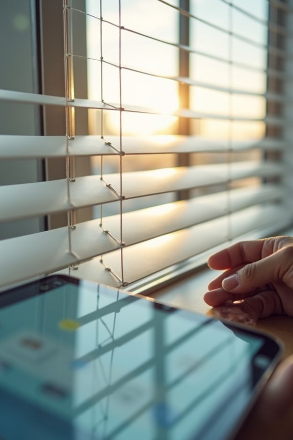 magnetic slider or motorized blinds