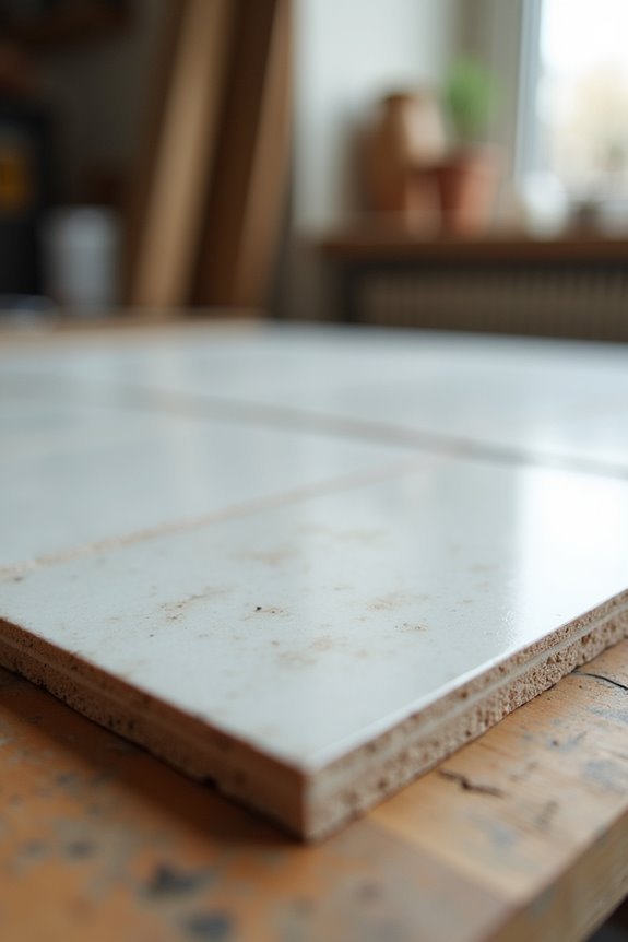 match tile thickness to traffic