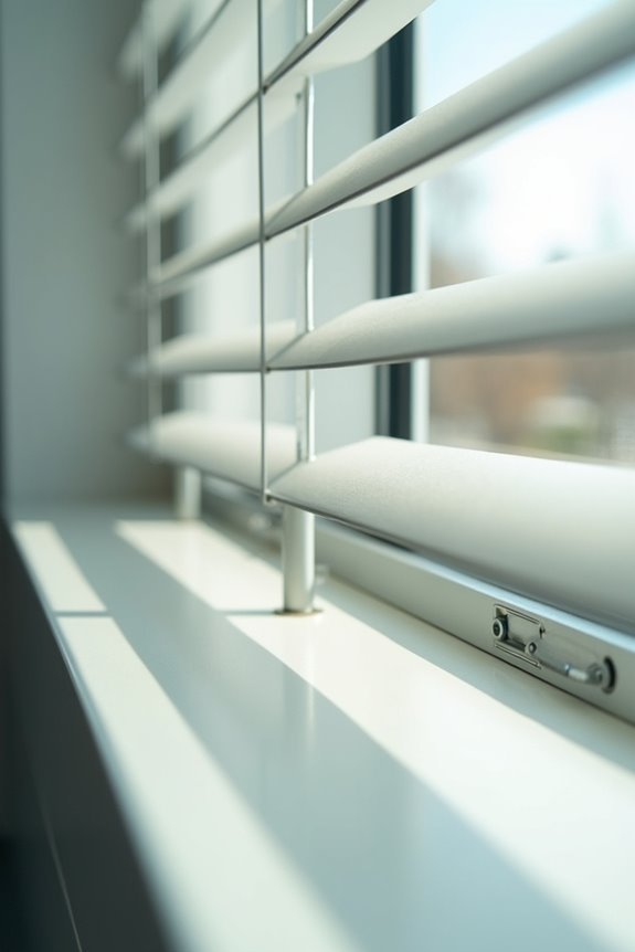 open pane access between glass blinds
