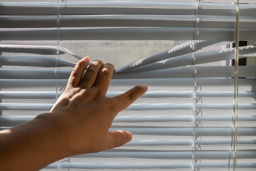 open pella windows with blinds