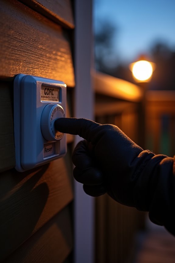 outdoor gfci reset restores power
