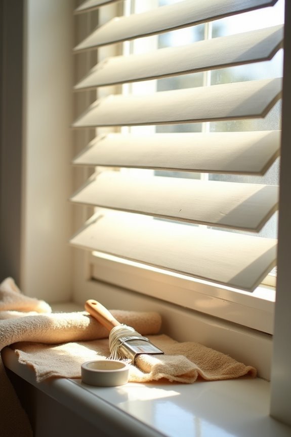 painting blinds with rust oleum paint supplies