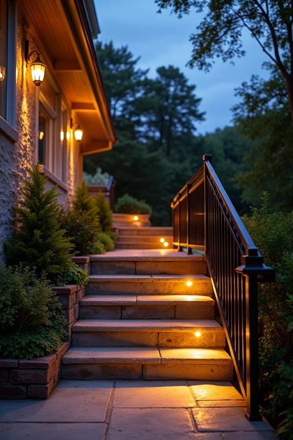 recessed step lights guide safely