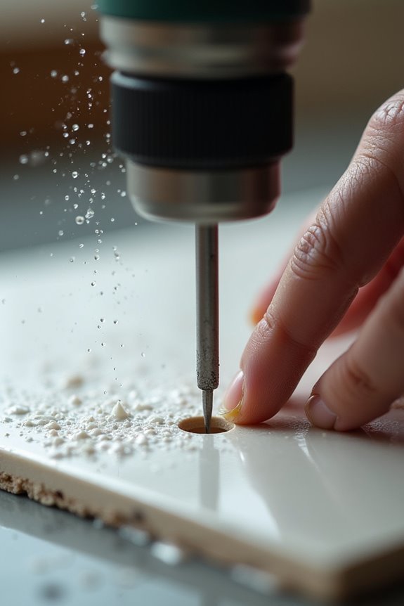 slow careful water cooled drilling