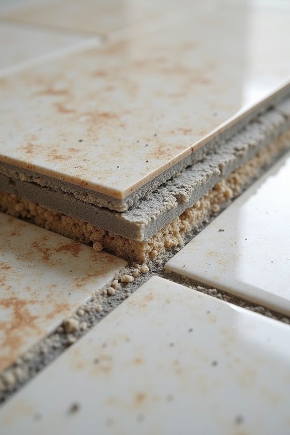 substrate underlayment grout alignment