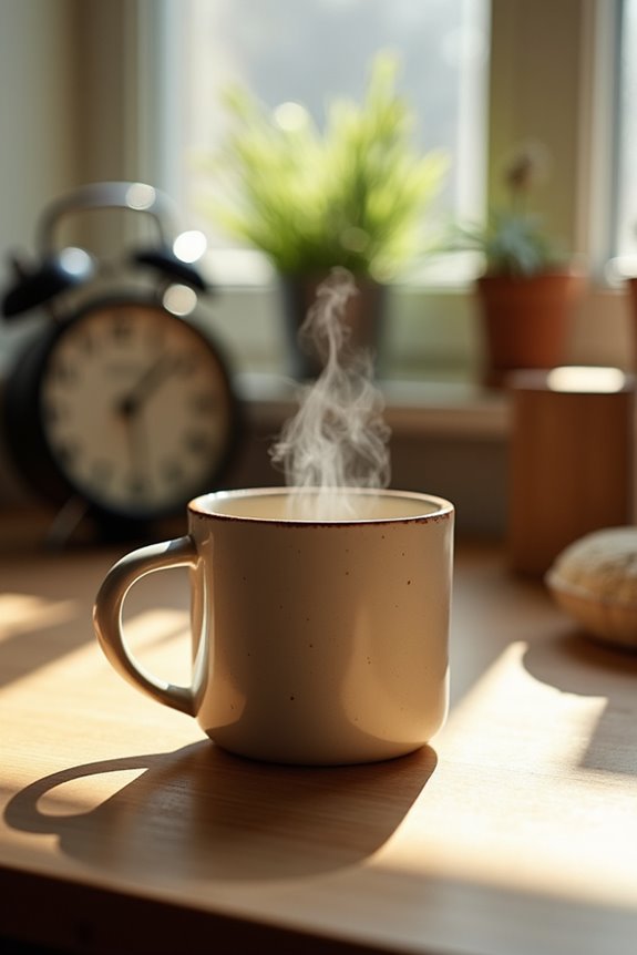 tall narrow mug preserves heat longer