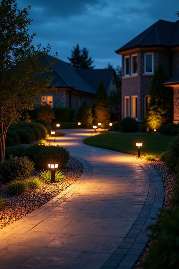 triangular low lit pathway guidance
