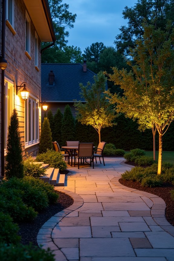 warm and cool outdoor lighting strategy
