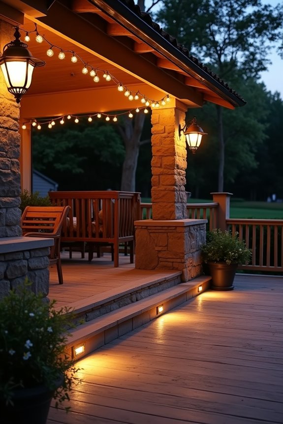 warm dimmable lanterns with layered lighting